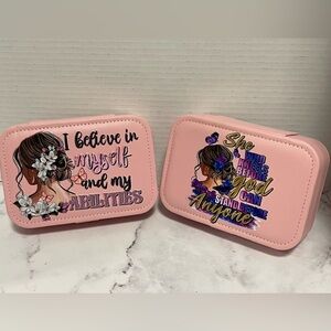 NWOT Handmade Portable Travel Jewelry Box Various Designs